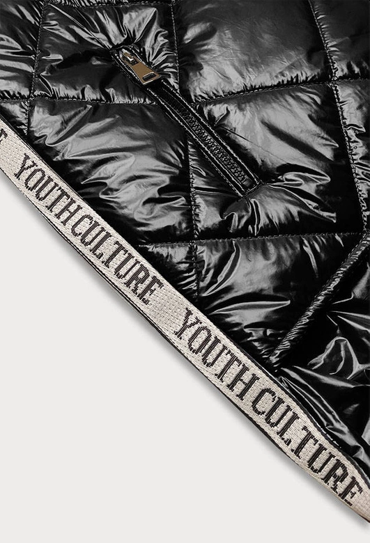 Błyszcząca kamizelka damska czarna (ag3-02)