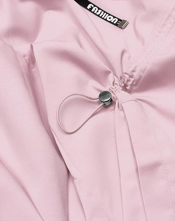 Cienka narzutka damska z kapturem brudny róż (B8118-81)