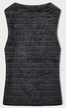 Futrzana kamizelka na podszewce grafitowa (2114)