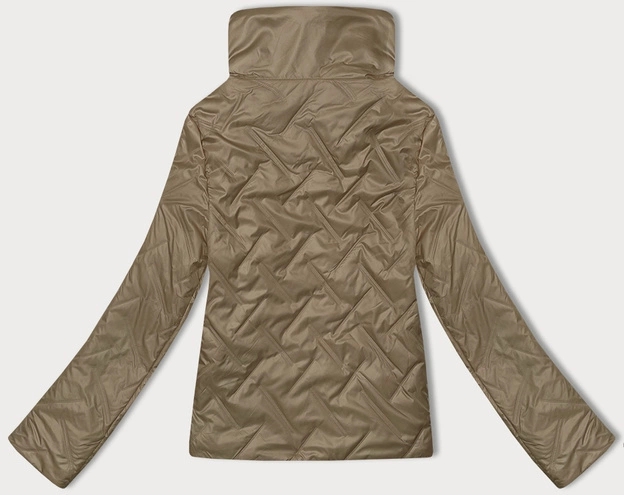 Cienka kurtka damska ze stójką S'West ciemny beżowy (B8363-12)