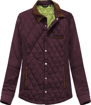 PIKOWANA KURTKA Z KOŁNIERZEM BORDOWA (25004LJ)