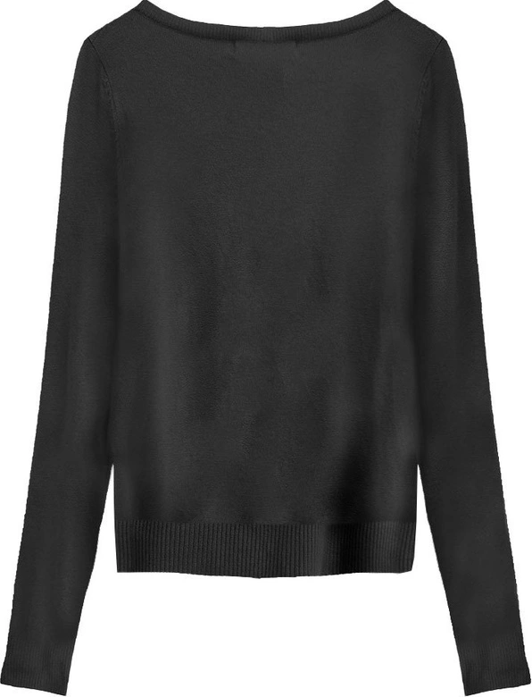 KRÓTKI SWETEREK Z CYRKONIAMI CZARNY (1524)