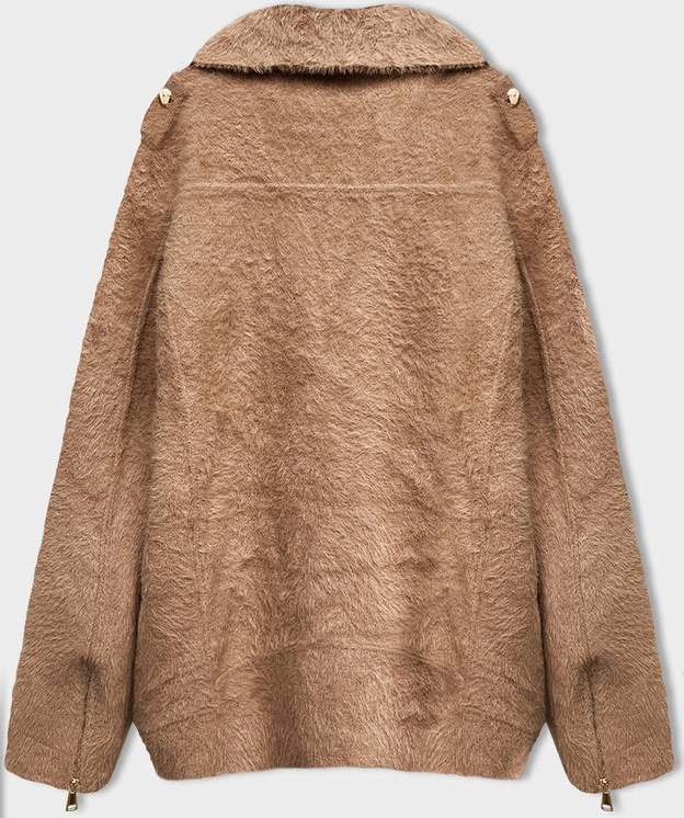 Krótka wełniana kurtka alpaka beżowa (553)