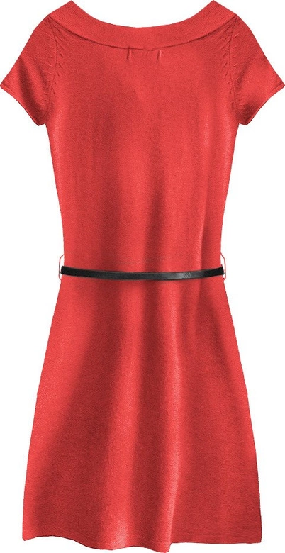 SWETERKOWA SUKIENKA MINI CZERWONA (1520)