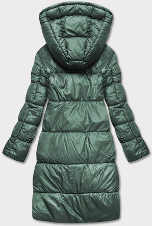 DŁUGA DWUSTRONNA KURTKA ZIMOWA ZIELONY/SZARY (L22-9852-33/61)