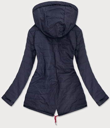 DWUSTRONNA KURTKA DAMSKA CZERWONO-GRANATOWA (W505)