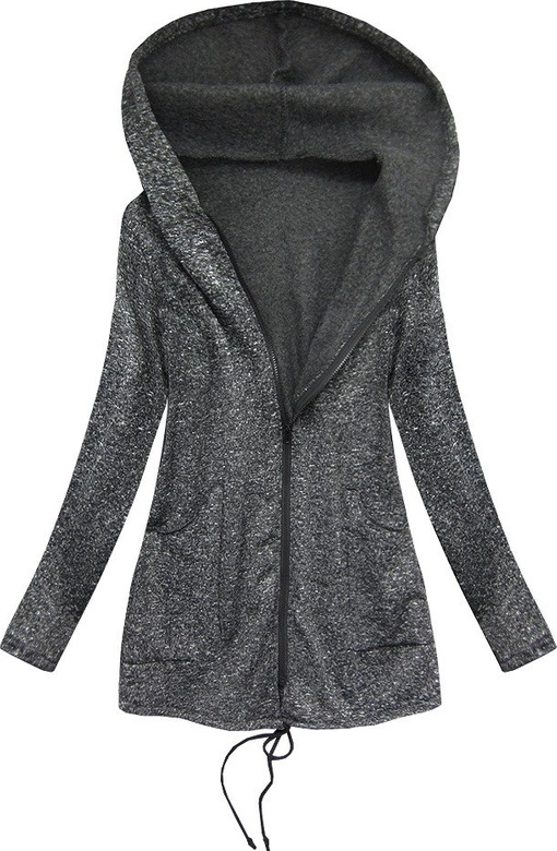 BLUZA Z KAPTUREM GRAFITOWA (546ART)