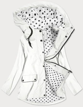 DAMSKA KURTKA WIATRÓWKA BIAŁA (YR2018)