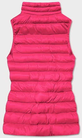 Krótka kamizelka pikowana damska różowa (23077-266)