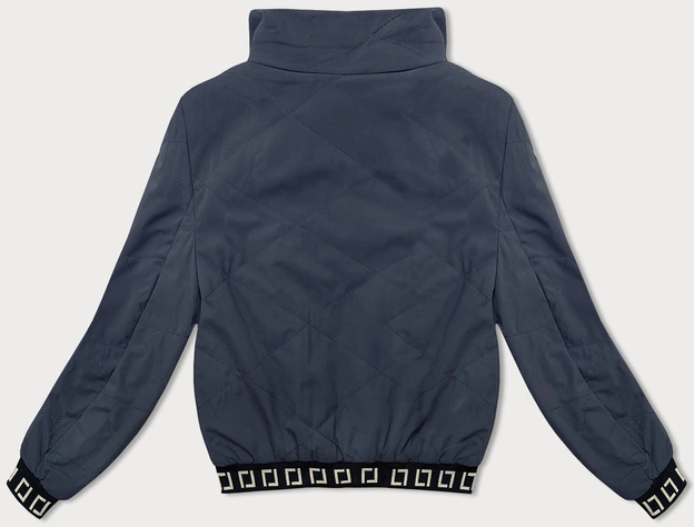 Krótka kurtka damska ze stójką granat (5M3161)