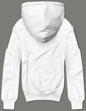 Męska bluza z kapturem biała (8B1100-1)