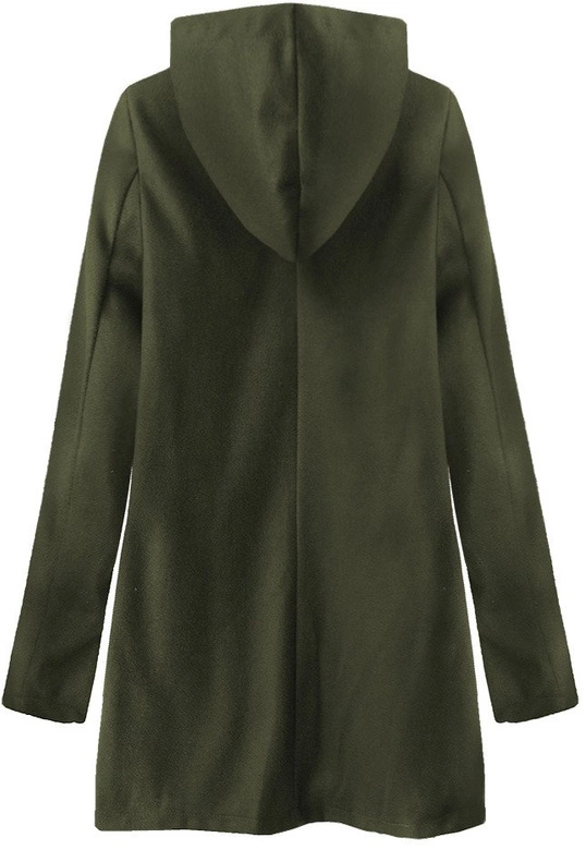 MINIMALISTYCZNY PŁASZCZ Z KAPTUREM KHAKI (199ART)
