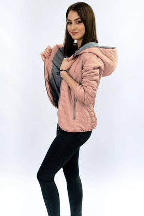 Kurtka z kapturem antyczny róż (dl011)