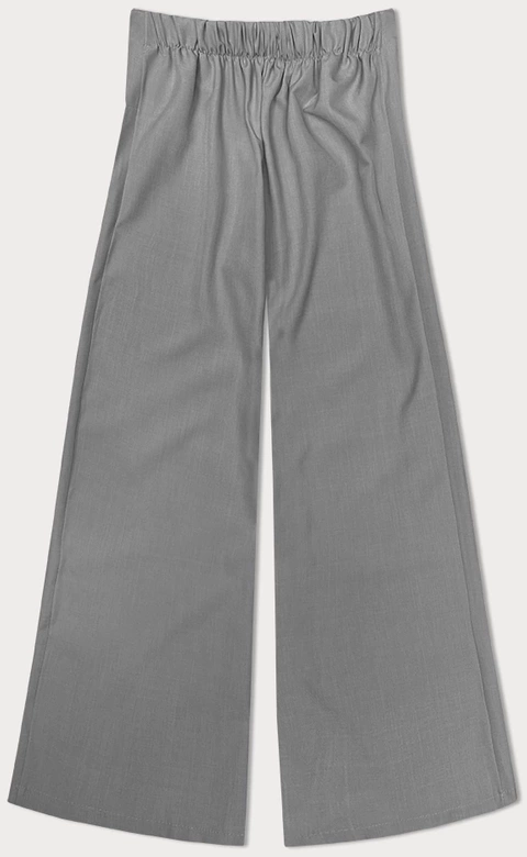 Eleganckie szerokie spodnie damskie szare (33575)