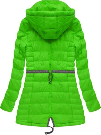 KURTKA Z KAPTUREM ZIELONA (W787BIG)