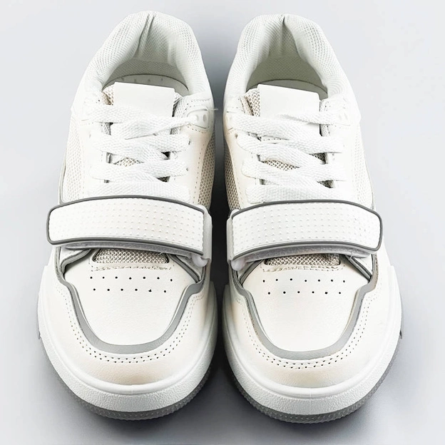 Damskie adidasy dwukolorowe biało-szare (ad-585)