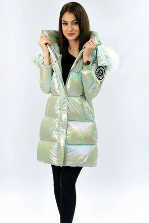 PIKOWANA KURTKA ZIMOWA DAMSKA OPALIZUJĄCA (9039)