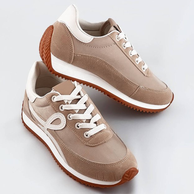 Buty sportowe damskie beżowe (dkb6052)