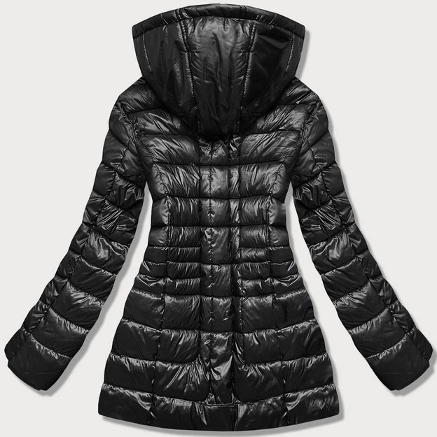 Przejściowa kurtka damska plus size czarna (7724plus)