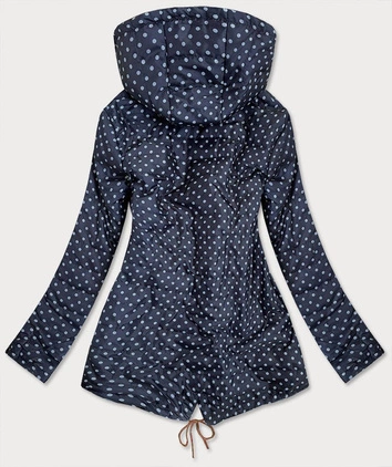 DWUSTRONNA KURTKA DAMSKA GROSZKI MUSZTARDOWA (MM70)