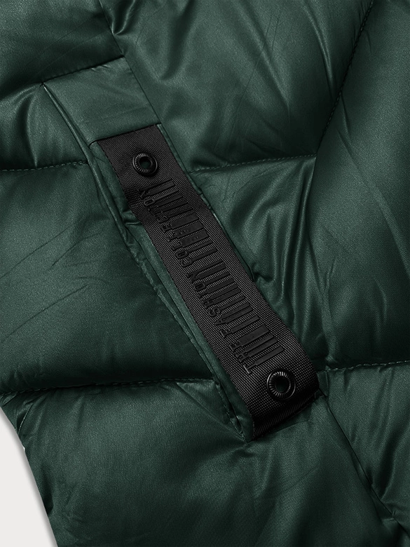 Zimowa pikowana kurtka damska S'west ciemny zielony (B8273-10)