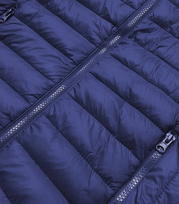 PIKOWANA KAMIZELKA DAMSKA Z KAPTUREM CIEMNONIEBIESKA (13072-215)