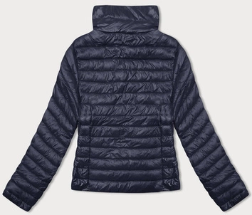 Pikowana kurtka damska ze stójką granatowa (16M9108-215)