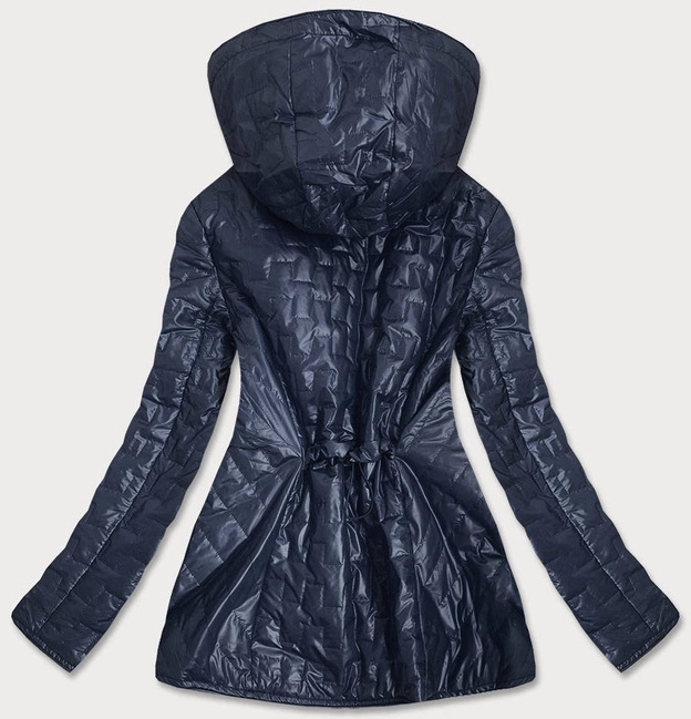 Kurtka damska z ozdobnymi wstawkami granatowa (mm50)