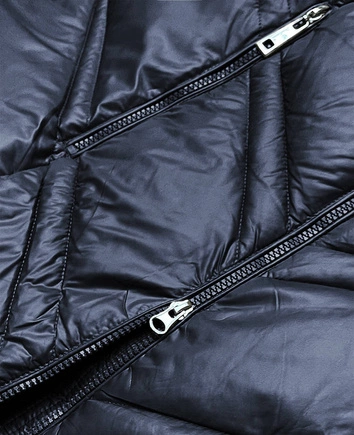 Przejściowa kurtka damska z kapturem granatowa (H-97-1)