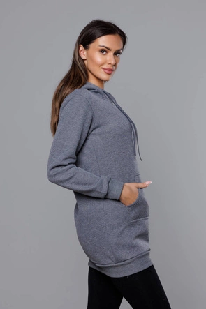 Damska bluza kangurka ciemna szara (YS10003-5)