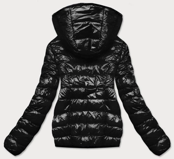 KRÓTKA DWUSTRONNA KURTKA DAMSKA ZIMOWA CZARNA (B9580-101)