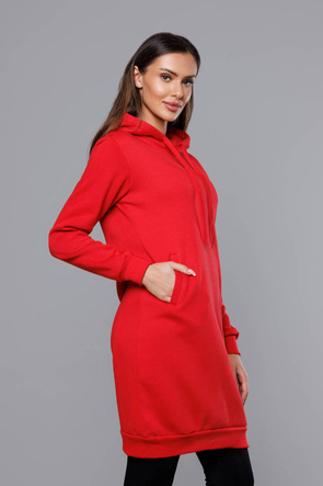 Długa bluza dresowa czerwona (YS10005-18)