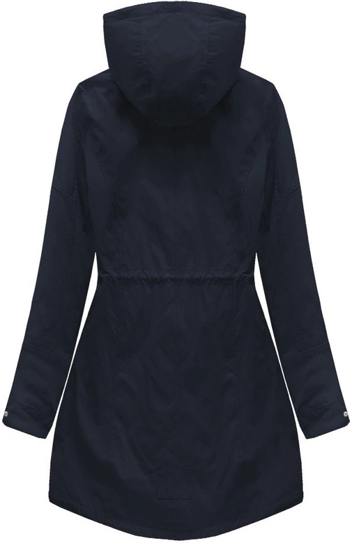 DWUSTRONNA PARKA Z KAPTUREM GRANATOWO-CZERWONA (W0232)