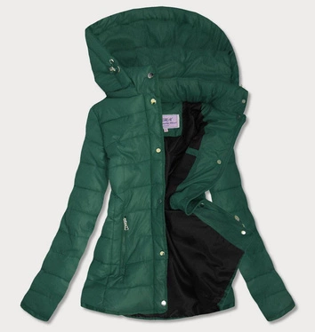 DAMSKA KURTKA PIKOWANA ZIELONA (W351)