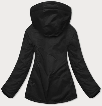 Zimowa kurtka damska kangurka czarna (b2361)
