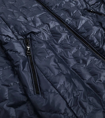 Kurtka damska z ozdobnymi wstawkami granatowa (mm50)