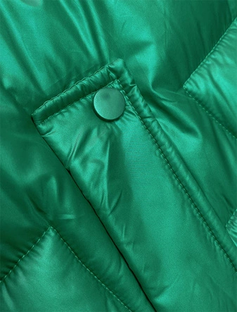 Bezrękawnik damski z kapturem zielony (B8171-82)