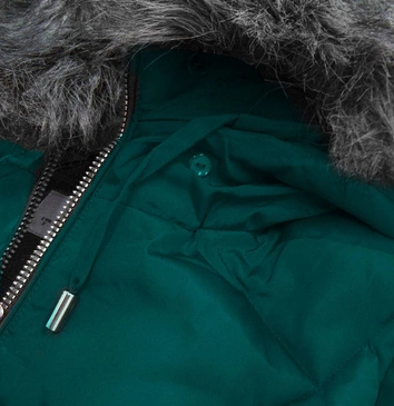 PIKOWANA KURTKA DAMSKA ZIMOWA ZIELONA (B9527)