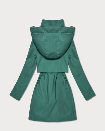 Prosta kurtka damska na podszewce Goodlookin szarozielona (KK60409-2#)