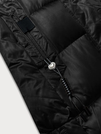 Pikowana kurtka zimowa S'west czarna (B8266-1)