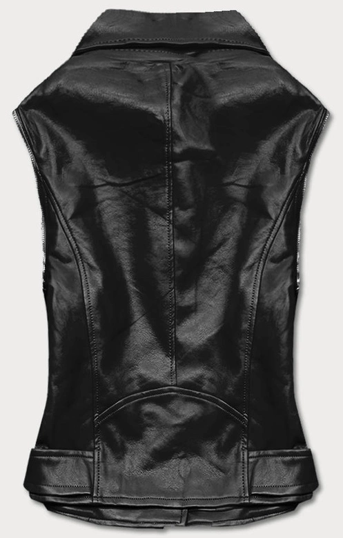 Ramoneska - kamizelka ekoskóra czarna (FL202050)