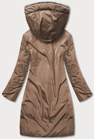 DŁUGA DWUSTRONNA KURTKA ZIMOWA CAPPUCCINO/CAMEL (L22-9852-62/301)