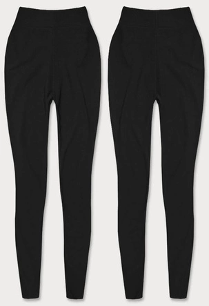 Bawełniane legginsy czarne (YW01053-A1)