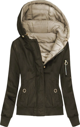DWUSTRONNA KURTKA BOMBER KHAKI (W712)