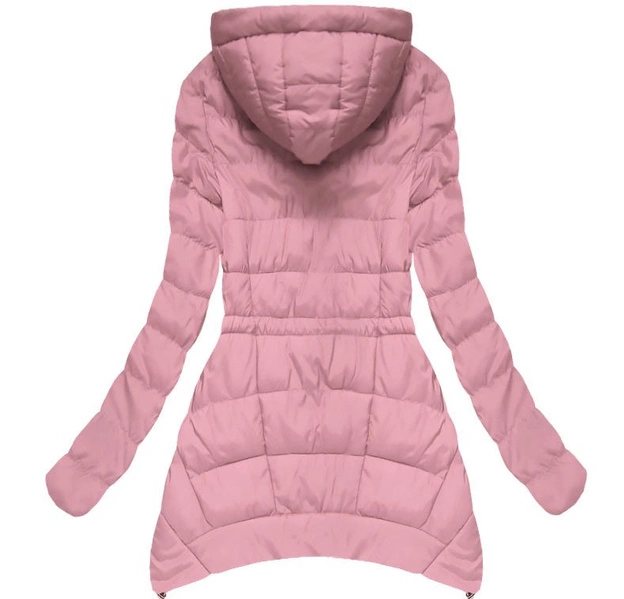 RÓŻOWA KURTKA Z NASZYWKAMI (W507)