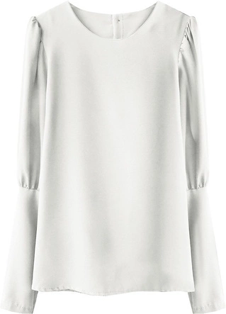 BLUZKA ZAPINANA NA PLECACH ECRU (476ART)