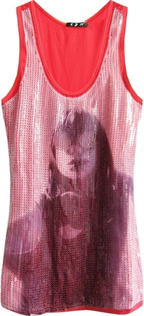 BAWEŁNIANA BOKSERKA W CEKINY CZERWONA (1340)