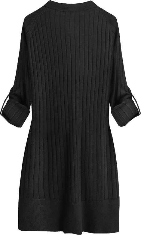 DŁUGI KLASYCZNY SWETEREK CZARNY (1546)