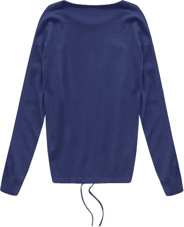 SWETER Z KIESZONKĄ GRANATOWY (P7119)