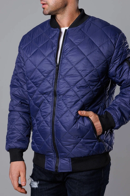 Pikowana bomberka męska granatowa (MY01-2)